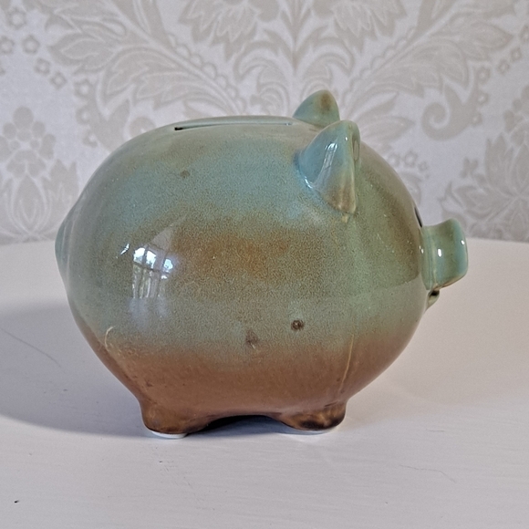 Piggy Bank 'Shoe Fund' ceramic green, EUC - Picture 4 of 6